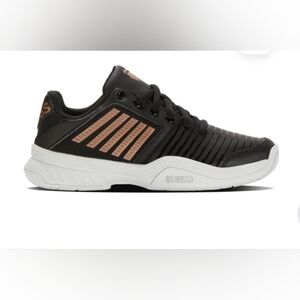 K-Swiss Black and Bronze Athletic Shoes